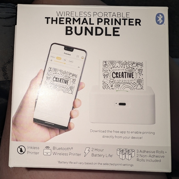 CORE INNOVATIONS™ Wireless Portable Thermal Printer Bundle - Picture 2 of 5